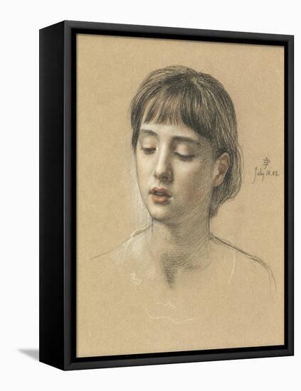 Head of a Girl, 1883-Edward John Poynter-Framed Premier Image Canvas