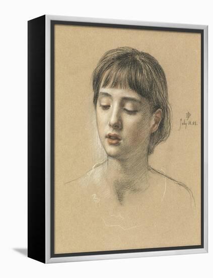 Head of a Girl, 1883-Edward John Poynter-Framed Premier Image Canvas