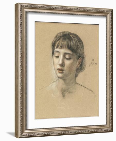 Head of a Girl, 1883-Edward John Poynter-Framed Giclee Print