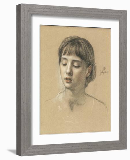 Head of a Girl, 1883-Edward John Poynter-Framed Giclee Print