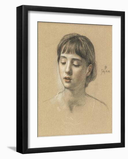 Head of a Girl, 1883-Edward John Poynter-Framed Giclee Print