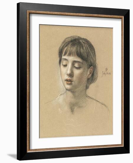 Head of a Girl, 1883-Edward John Poynter-Framed Giclee Print
