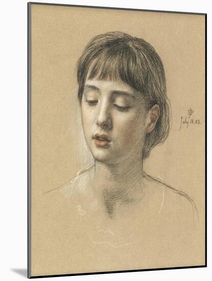 Head of a Girl, 1883-Edward John Poynter-Mounted Giclee Print