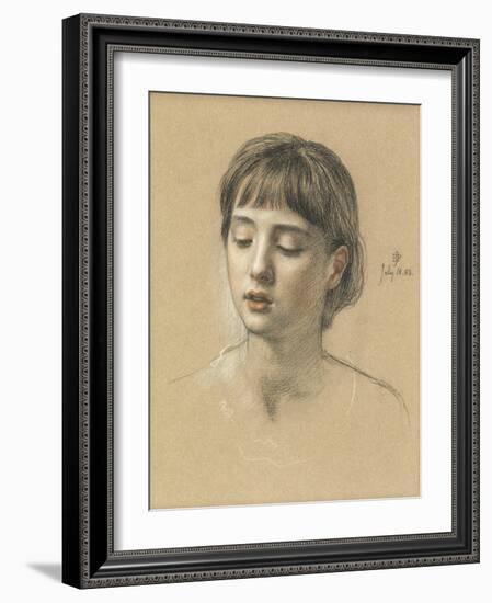 Head of a Girl, 1883-Edward John Poynter-Framed Giclee Print