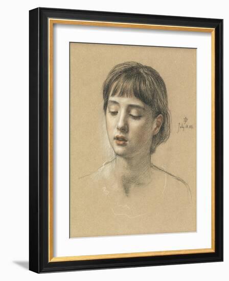 Head of a Girl, 1883-Edward John Poynter-Framed Giclee Print