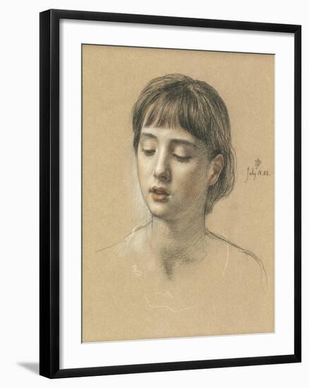 Head of a Girl, 1883-Edward John Poynter-Framed Giclee Print