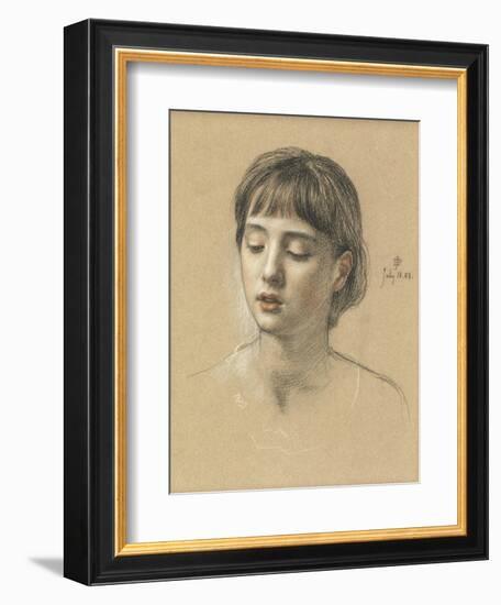 Head of a Girl, 1883-Edward John Poynter-Framed Giclee Print