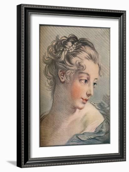Head of a Girl, 18th century, (1916)-Francois Boucher-Framed Giclee Print