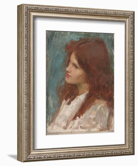 Head of a Girl, C. 1892-1900-John William Waterhouse-Framed Giclee Print