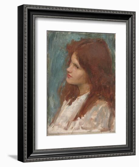 Head of a Girl, C. 1892-1900-John William Waterhouse-Framed Giclee Print