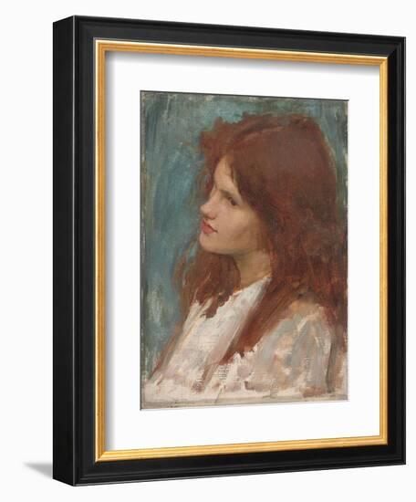 Head of a Girl, C. 1892-1900-John William Waterhouse-Framed Giclee Print