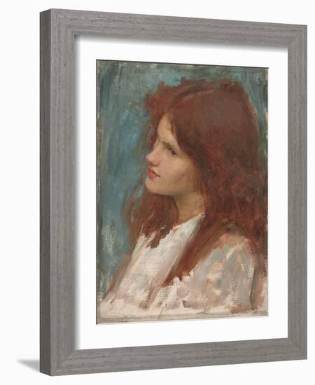 Head of a Girl, C. 1892-1900-John William Waterhouse-Framed Giclee Print