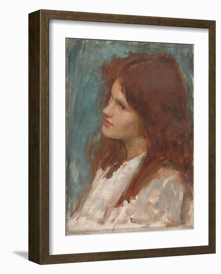 Head of a Girl, C. 1892-1900-John William Waterhouse-Framed Giclee Print