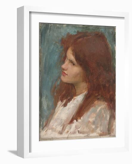 Head of a Girl, C. 1892-1900-John William Waterhouse-Framed Giclee Print