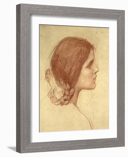 Head of a Girl, c.1905-John William Waterhouse-Framed Giclee Print