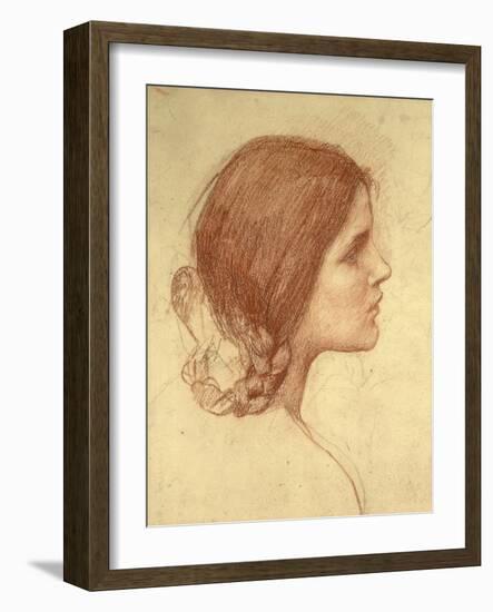 Head of a Girl, c.1905-John William Waterhouse-Framed Giclee Print