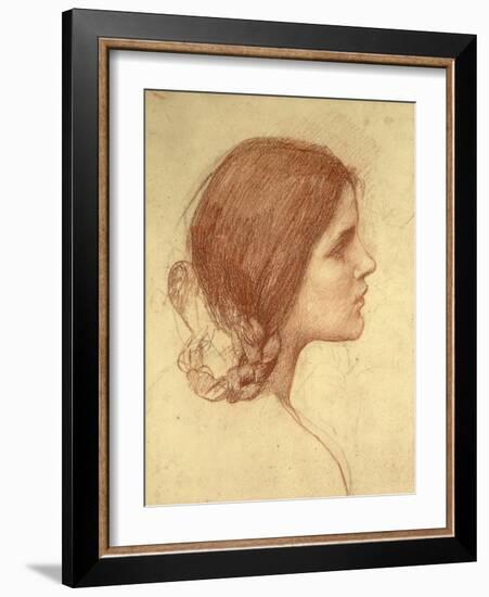 Head of a Girl, c.1905-John William Waterhouse-Framed Giclee Print