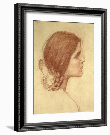 Head of a Girl, c.1905-John William Waterhouse-Framed Giclee Print