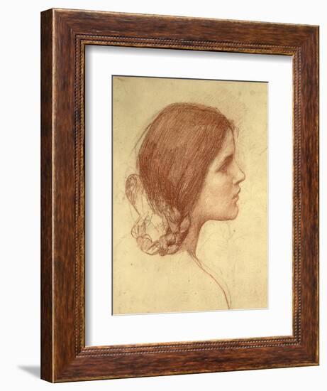 Head of a Girl, c.1905-John William Waterhouse-Framed Giclee Print