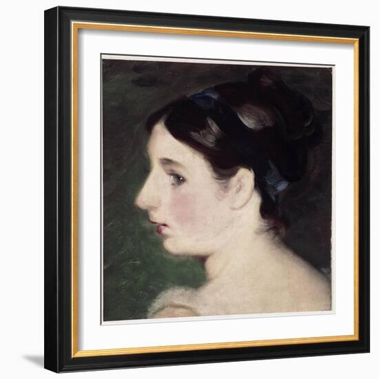 Head of a Girl, Probably a Portrait of Mary Constable (Oil on Canvas, 1806)-John Constable-Framed Giclee Print