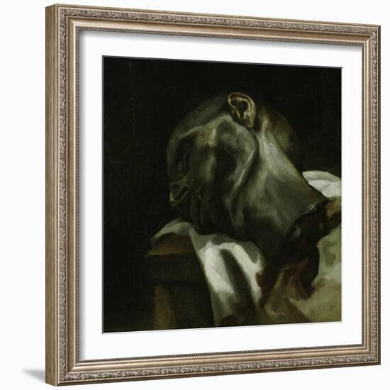 Head of a Guillotined Man, 1818-19-Theodore Gericault-Framed Giclee Print