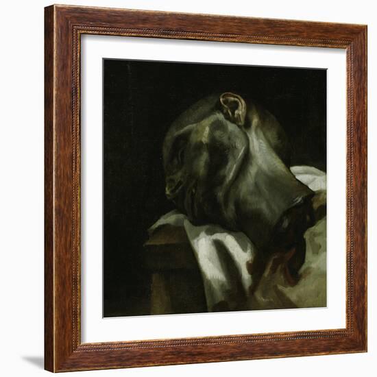 Head of a Guillotined Man, 1818-19-Theodore Gericault-Framed Giclee Print