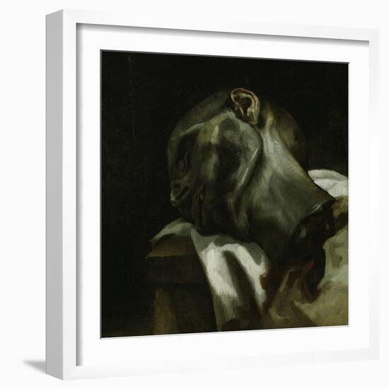 Head of a Guillotined Man, 1818-19-Theodore Gericault-Framed Giclee Print