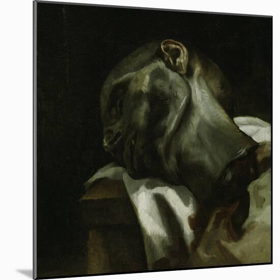 Head of a Guillotined Man, 1818-19-Theodore Gericault-Mounted Giclee Print