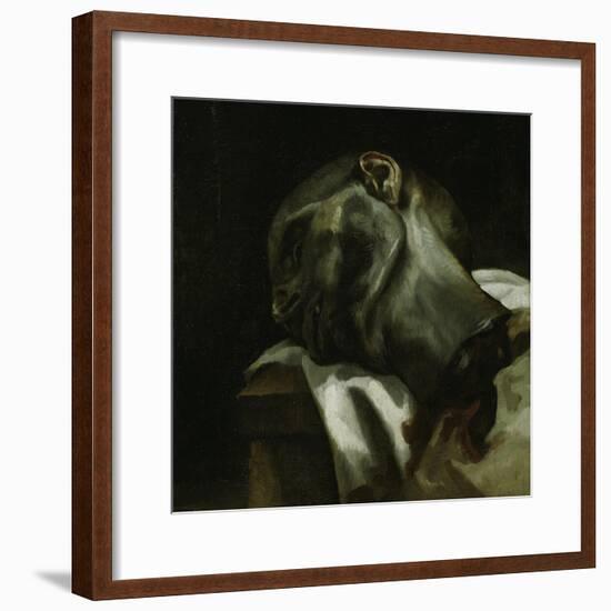 Head of a Guillotined Man, 1818-19-Theodore Gericault-Framed Giclee Print