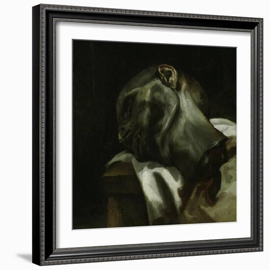 Head of a Guillotined Man, 1818-19-Theodore Gericault-Framed Giclee Print