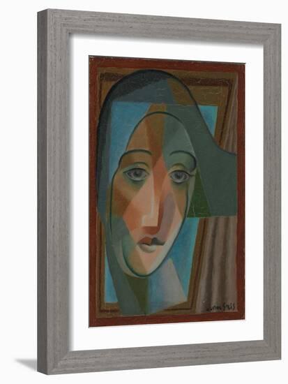 Head of a Harlequin; Tete D'Arlequin, 1924-Juan Gris-Framed Giclee Print