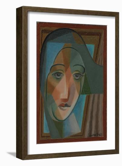 Head of a Harlequin; Tete D'Arlequin, 1924-Juan Gris-Framed Giclee Print