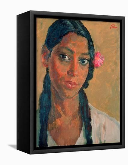 Head of a Jamaican Girl-Augustus Edwin John-Framed Premier Image Canvas