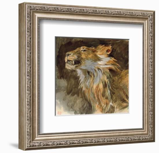 Head of a Lyon-Eugene Delacroix-Framed Collectable Print