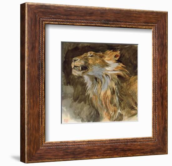 Head of a Lyon-Eugene Delacroix-Framed Collectable Print