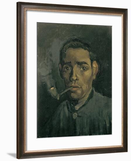 Head of a Man, 1884-1885-Vincent van Gogh-Framed Giclee Print