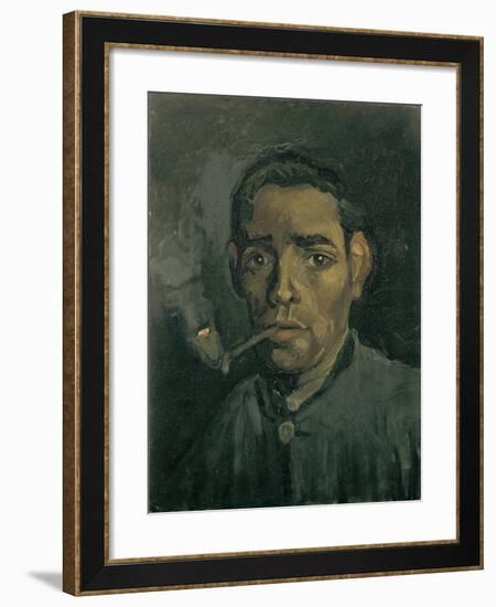 Head of a Man, 1884-1885-Vincent van Gogh-Framed Giclee Print