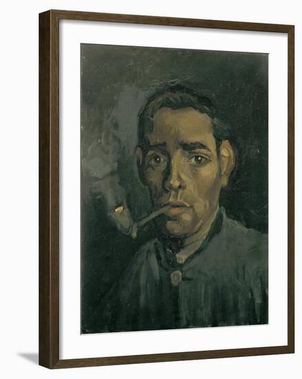 Head of a Man, 1884-1885-Vincent van Gogh-Framed Giclee Print