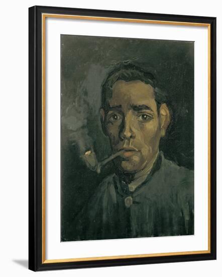 Head of a Man, 1884-1885-Vincent van Gogh-Framed Giclee Print