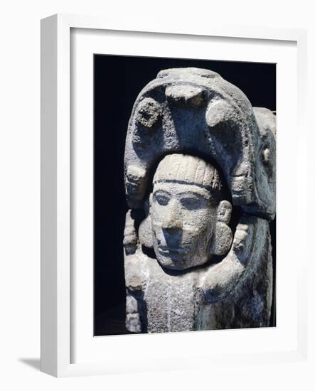 Head of a Man Coming Out of the Mouth of a Jaguar, Artifact Originating from Chichen Itza, Yucatan-null-Framed Giclee Print