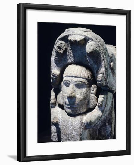Head of a Man Coming Out of the Mouth of a Jaguar, Artifact Originating from Chichen Itza, Yucatan-null-Framed Giclee Print