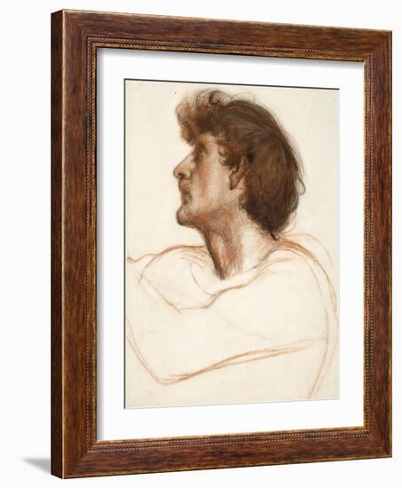 Head of a Man in Profile-Edward John Poynter-Framed Giclee Print