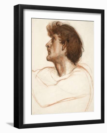 Head of a Man in Profile-Edward John Poynter-Framed Giclee Print