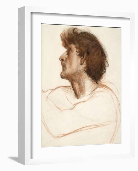 Head of a Man in Profile-Edward John Poynter-Framed Giclee Print
