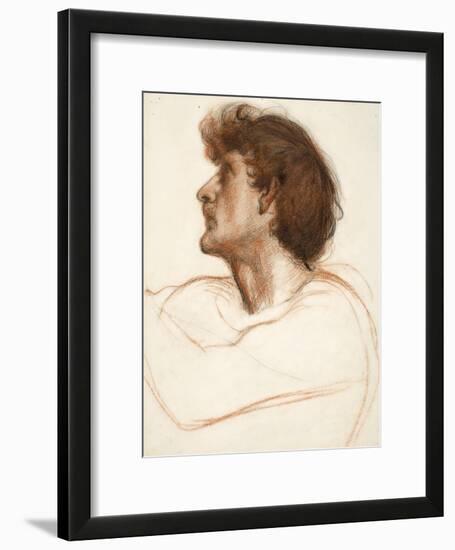 Head of a Man in Profile-Edward John Poynter-Framed Giclee Print