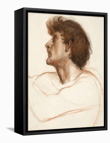 Head of a Man in Profile-Edward John Poynter-Framed Premier Image Canvas