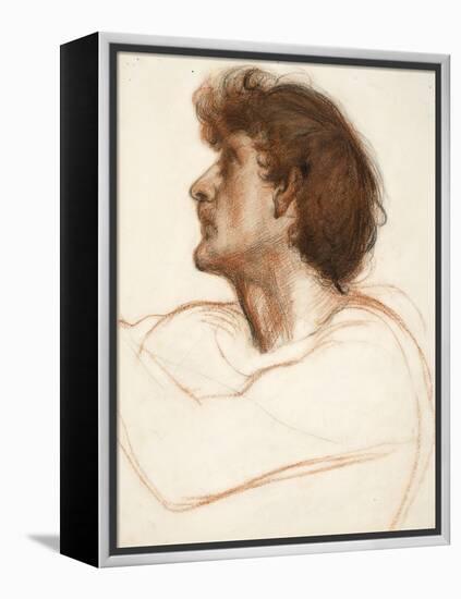 Head of a Man in Profile-Edward John Poynter-Framed Premier Image Canvas