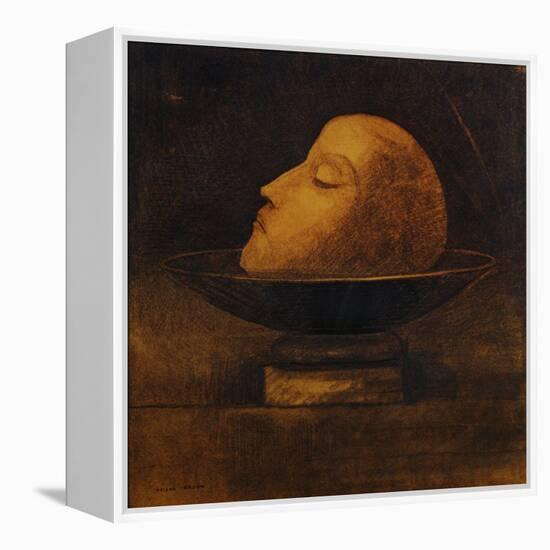 Head of a Martyr in a Bowl-Odilon Redon-Framed Premier Image Canvas
