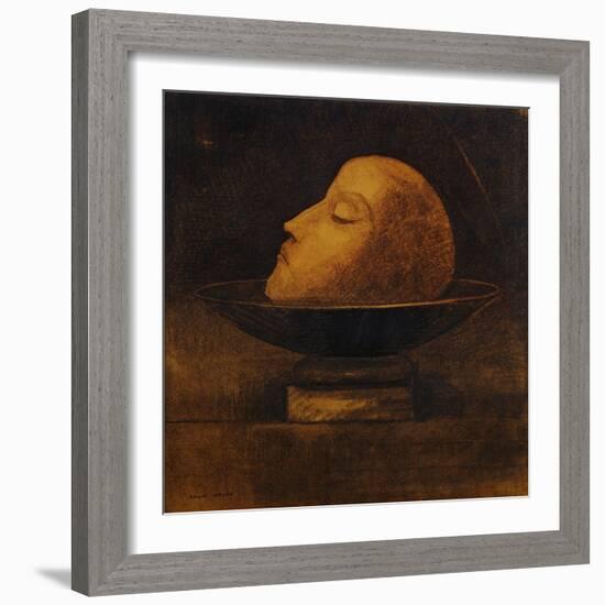 Head of a Martyr in a Bowl-Odilon Redon-Framed Giclee Print