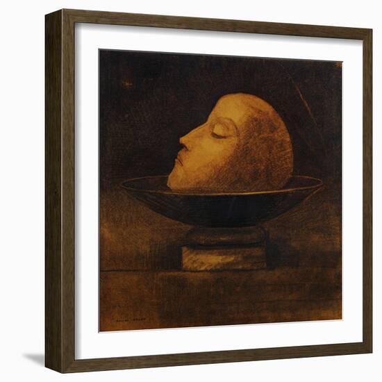 Head of a Martyr in a Bowl-Odilon Redon-Framed Giclee Print